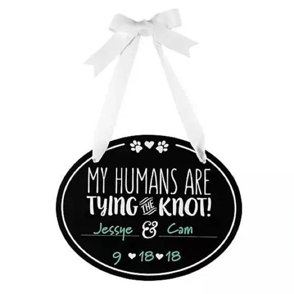 NWT Pet Wedding Announcement Chalkboard - Picture 3 of 3